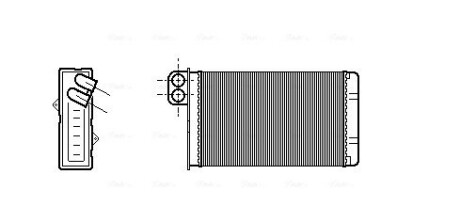 Радіатор обігрівача PEUG605/CITR XM ALL 89-00 (Ava) AVA COOLING PE6015