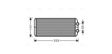 Радіатор обігрівача салону PSA Partner Berlingo 08> 1.6VTi 1.6 HDI MT AC+/- AVA AVA COOLING PEA6312 (фото 1)