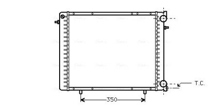 Радіатор охолодження двигуна REN R19/TRAFFIC 2 88-96 (Ava) AVA COOLING RT2045