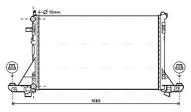 Радіатор охолодження двигуна Opel Movano (10-)/Renault Master (10-)/Nissan NV400 (11-) 2.3 CDTi AVA AVA COOLING RT2561