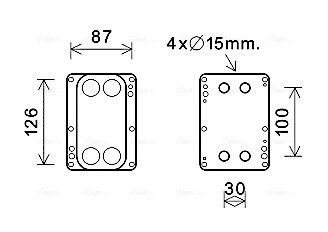 Радиатор масляный Nissan/Opel/Renault (выр-во AVA) AVA COOLING RT3631