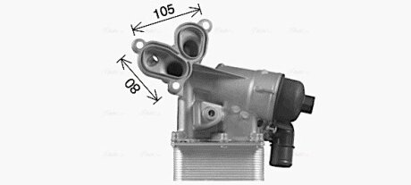 Радіатор масляний Nissan/Opel/Renault в зборі (AVA) AVA COOLING RT3631H