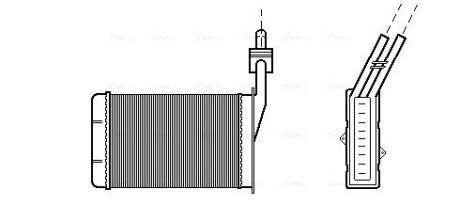 Радіатор обігрівача R21 ALL MT/AT 86-95 (LHD) (Ava) AVA COOLING RT6101