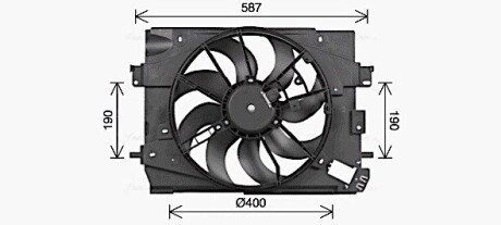 Вентилятор охлаждения радиатора AVA COOLING RT7662