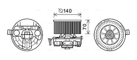 Вентилятор салона Renault (выр-во AVA) AVA COOLING RT8574