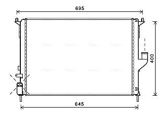 Радиатор охлаждения двигателя Logan1.6 i*04/08- (AVA) AVA COOLING RTA2477