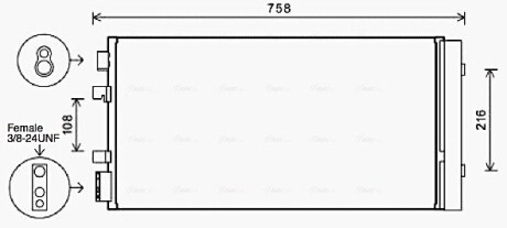 Конденсер кондиционера RENAULT FLUENCE (08-) 1.5 dCi (выр-во AVA) AVA COOLING RTA5483D