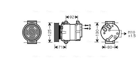 Компресор кондиціонера NISSAN/RENAULT (AVA) AVA COOLING RTAK441 (фото 1)