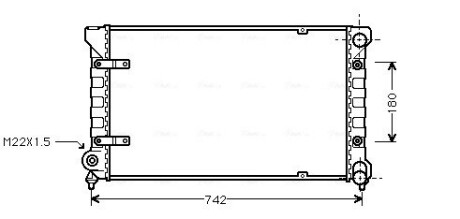 Радиатор охлаждения двигателя TOLEDO I 18/20 MT -AC 91- (Ava) AVA COOLING ST2009