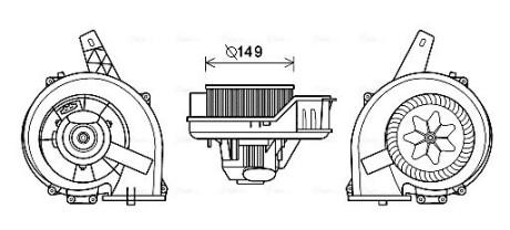 Вентилятор салону AUDI, VW (AVA) AVA COOLING ST8044