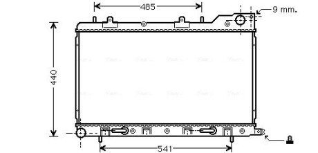 Радіатор охолодження двигуна Subaru Forester 03>08 MT/AT AC+/- AVA AVA COOLING SU2054