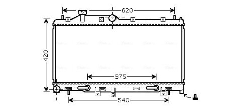 Радіатор охолодження SUBARU FORESTER/ IMPREZA/ LEGACY (AVA) AVA COOLING SU2066