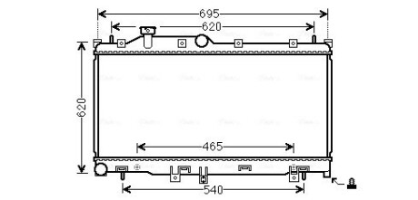 Радіатор охолодження SUBARU FORESTER 3/13+ (Ava) AVA COOLING SU2110