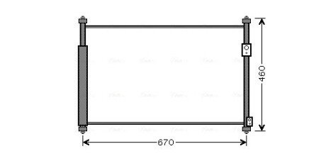 Радіатор кондиціонера Suzuki Grand Vitara (05-) 2,0i 2,4i AVA AVA COOLING SZ5108D (фото 1)