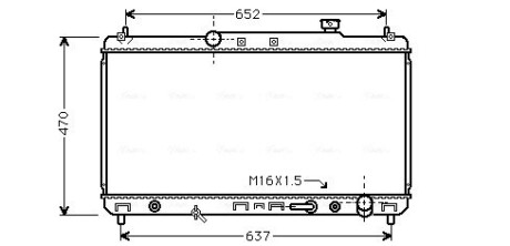 Радиатор охлаждения двигателя Toyota Camry (96-02) 2,2i 3,0i AT/MT AVA AVA COOLING TO2236 (фото 1)