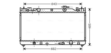 Радіатор охолодження TOYOTA CAMRY (01-) 2.0/2.4 (AVA) AVA COOLING TO2282 (фото 1)