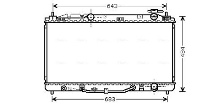 Радіатор охолодження TOYOTA CAMRY (XV4) (07-) 2.4 i (AVA) AVA COOLING TO2464