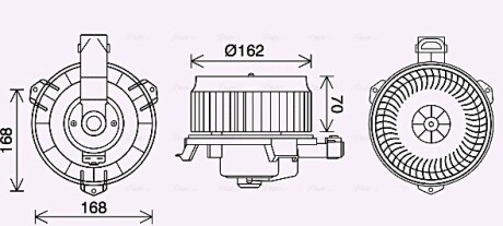 Вентилятор салону TOYOTA Land Cruiser (J12) 2002 - 2010 (AVA) AVA COOLING TO8743