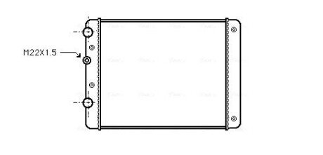 Радіатор охолодження двигуна POLO3/LUPO/AROSA MT-AC (Ava) AVA COOLING VN2129