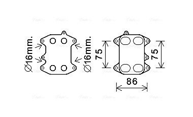 Радиатор масляный VW (выр-во AVA) AVA COOLING VN3388