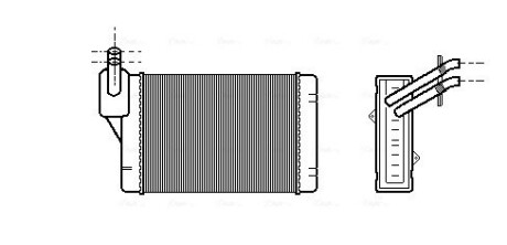 Радіатор пічки AUDI, SEAT, VW VW6069 (AVA) AVA COOLING VN6069 (фото 1)