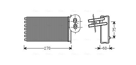 Радіатор обігрівача VW T4 VW6296 (AVA) AVA COOLING VN6296