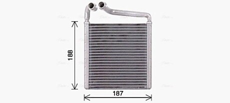 Радіатор обігрівача VOLKSWAGEN PASSAT B7 (362, 365) (10-) (AVA) AVA COOLING VN6416