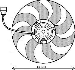 Вентилятор радиатора AUDI, SKODA, VW (выр-во AVA) AVA COOLING VN7526