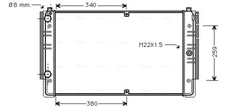 Радіатор охолодження двигуна VW T4 MT AC- AVA AVA COOLING VNA2149