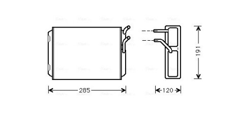 Радіатор обігрівача 740/760/940/960/S90/V90 (Ava) AVA COOLING VO6096