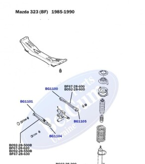 Сайлентблок поперечного важеля задньої підвіски BELGUM PARTS BG1101