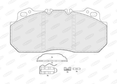 Комплект гальмівних колодок, дискове гальмо BERAL BCV29090TK