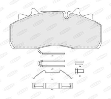 Комплект гальмівних колодок BERAL BCV29159TK