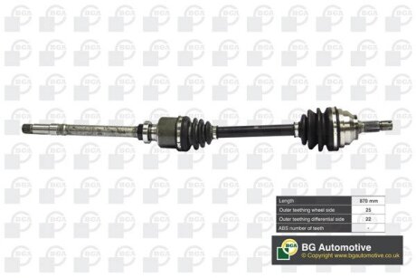 Піввісь Berlingo/Partner 1.1/1.4i Пр. 96- BGA DS1408R