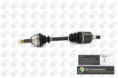 Піввісь Land Rover Freelander 98-06 2.0-2.5 D (пр.) BGA DS7513R