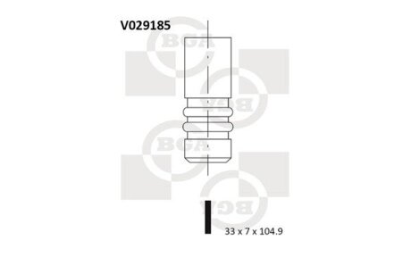 Клапан двигуна BGA V029185