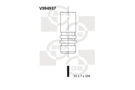 Клапан двигателя BGA V994937