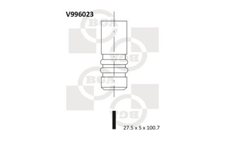 Клапан випуск. ASTRA/VECTRA 1.8i 94- BGA V996023