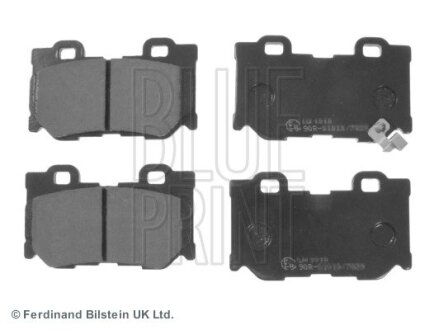 Комплект гальмівних колодок з 4 шт. дисків BLUE PRINT ADN142149