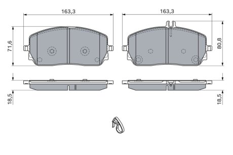 ДИСКОВЫЕ КОЛОДКИ BOSCH 0 986 460 035