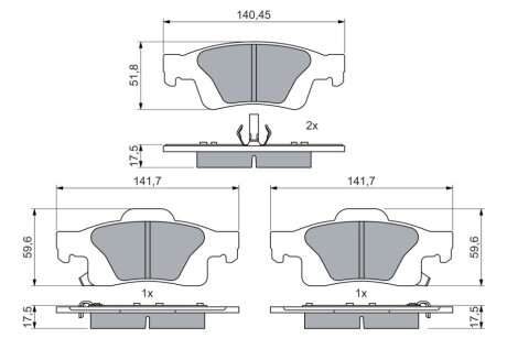 ДИСКОВІ КОЛОДКИ BOSCH 0 986 460 081