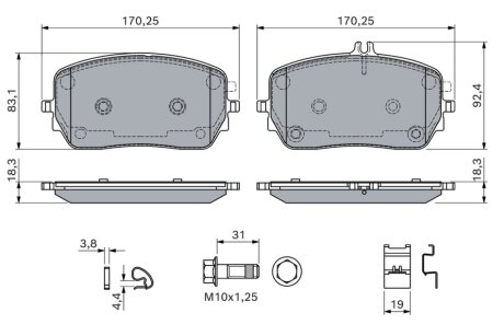 ДИСКОВІ КОЛОДКИ BOSCH 0 986 460 146