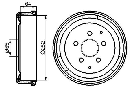 Барабан тормозной BOSCH 0 986 477 033