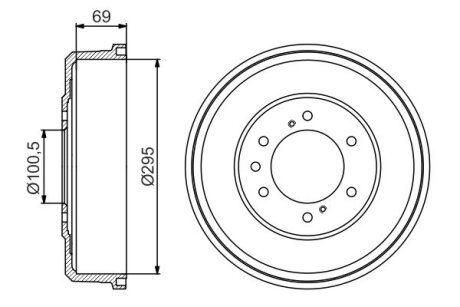 Тормозной барабан BOSCH 0 986 477 165