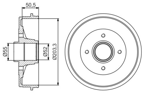 Барабан тормозной BOSCH 0 986 477 172