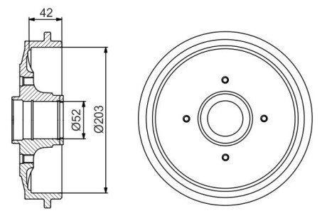 Гальмівний барабан BOSCH 0 986 477 201