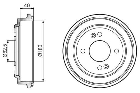 Тормозной барабан BOSCH 0986477216