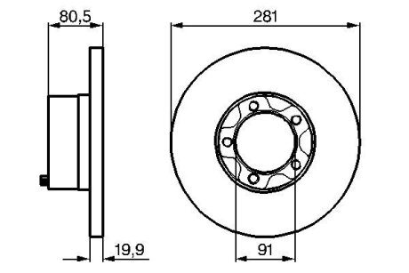 Тормозной диск BOSCH 0 986 478 138