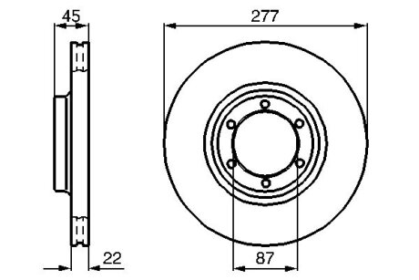 Тормозной диск BOSCH 0 986 478 635 (фото 1)