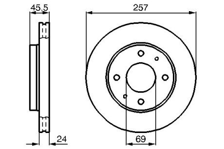 Тормозной диск BOSCH 0 986 478 774